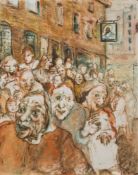 * Jim Gilbert [1933-1995]- An Evening in Virginia Road, Shoreditch:- signed bottom right,