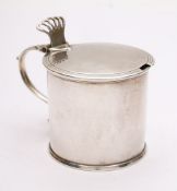 A George III silver mustard pot and cover, maker John Langlands I, Newcastle,