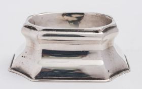 A George II silver trencher salt, maker David Hennell I, London, 1739: of rectangular outline,
