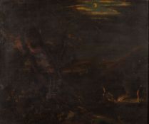 Manner of Salvator Rosa [17/18th Century]- A night time encampment,
