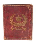 SMALL BOOK : The Queen. A Memorial of the Coronation : org. red calf, 7 x 6 cms, 1838.