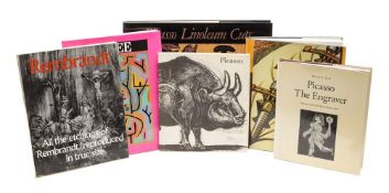 PICASSO - Linoleum Cuts Bacchanals, Women, Bulls & Bullfighters : full-page illust, org.