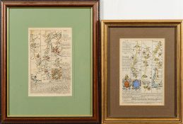 TALLIS / WINKLES - Exeter : hand coloured map with six vignette views, 325 x 250 mm, f & g, c1860s.