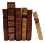 BORROW, George - The Bible in Spain : half calf, 8vo, 1843. With 5 other leather bound books.