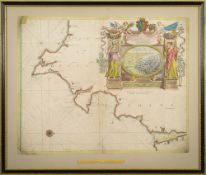 GRENVILLE COLLINS - ( Torbay ) hand coloured sea chart:, 565 x 455 mm,