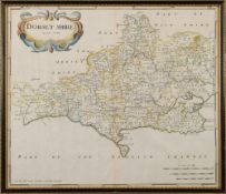 MORDEN, Robert - Dorsetshire : hand coloured map, 420 x 360 mm, c1695.