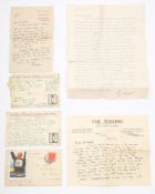 WILLIAMSON, Henry : (1895-1977) - 3 signed postcards, 2 signed letters, and 1 typed letter signed,