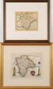 MORDEN, Robert - Devonshire : hand coloured map, 410 x 360 mm, f & g, c1695.