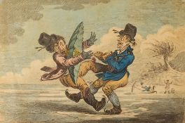 After H Humphrey [19th Century]- Elements of Skating:- a set of four coloured engravings each image