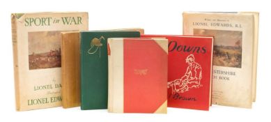 EDWARDS, Lionel [illustrator] - Sport In War by Captain Lionel Dawson : colour plates, org.
