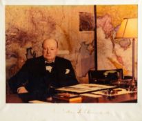Churchill Commemoration First Day Covers : Two photographs of Winston Churchill,