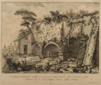 PIRANESI, Giovanni : (1720-1778) Veduta interna della Camera sepolcrale dirimpetto alla Chiesa di S.