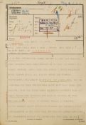 German Spy : Wartime Germany Spy document - 22 line transmission from a German spy ( V-Alaric )