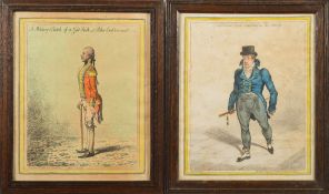 GILLRAY, James : two hand coloured caricatures, 255 x 205 mm, H. Humphrey, f & g, 1800 & 1802.