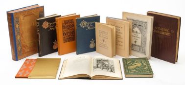 RUBAIYAT OF OMAR KHAYAAM : a collection of ten volumes, various bindings dates and sizes,