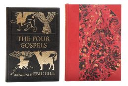 GILL, Eric : The Four Gospels of the Lord Jesus Christ - original goatskin in clamshell box, folio,