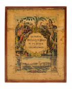 PEACOCK, William [publisher] - Superior Dissecting Maps : England & Wales - hand tinted jigsaw,