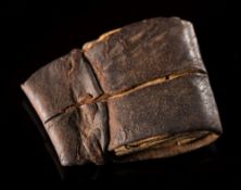 MINIATURE BOOK : Ethiopian miniature manuscript holy book, 40 x 35 mm,