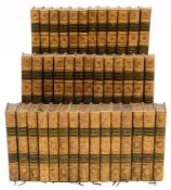 BINDINGS : Scott, Sir Walter - Novels, 40 of 41 vols, lacking volume 33, full calf morocco labels,