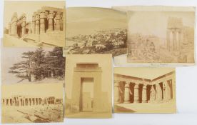 LUXOR/MIDDLE EAST : seven albumen photographs (some laid down), various sizes,