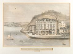 TORQUAY : ' Torbay Hotel, Torbay Road, Torquay,' hand coloured lithograph, 440 x 285 mm, Mardon Son,
