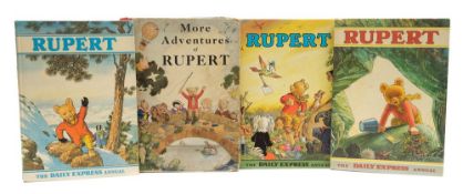 RUPERT : More Adventures of Rupert ( Rupert sitting on a bridge), org.