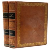 POLWHELE, Richard - The History of Cornwall : 7 volumes bound in two, folding map by John Cary,