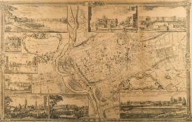 COMMIN, George [after John Rocque] - ( City of Exeter ) : facsimile map, 710 x 450 mm, f & g, 1911.