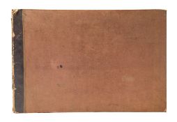 POMPEIA : bound album of 18 uncoloured aquatints by Paul Fumagalli - cloth, oblong folio,