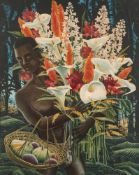 * Stuart Armfield [1916-2000]- Native boy with a harvest of flowers and fruit:- signed bottom right