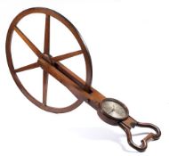 Cary, London, an early 19th century mahogany waywiser: with heart-shaped open handle,