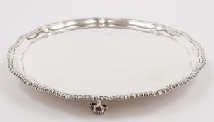 A George V silver salver, maker F.C.