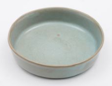 A Chinese Jun-style brush washer: in the Song manner, with crackled bluish celadon glaze,