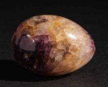 A Derbyshire Blue John egg: 5 cm. long.
