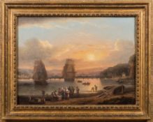 Thomas Luny [1759-1837]- Shaldon, sunset,