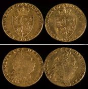 A George III (1760-1820) gold spade guinea: dated 1791,