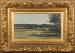 Arthur Douglas Peppercorn [1847-1924]- Exmouth Marshes:- signed bottom left oil on canvas 25 x 44cm.