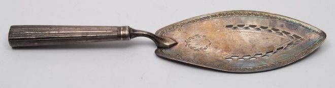 A George III silver fish server, maker Robert Hennell I & David Hennell II, London,