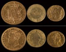 A George IV (1820-30) gold sovereign: bare head.I.