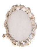 A George II silver waiter, maker WI possibly William Justis, London,