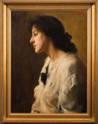 * Walter Ernest Webster [1878-1959]- Reflections; a portrait of a young woman, bust-length,