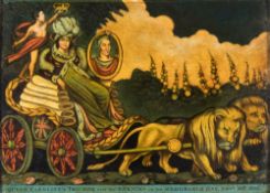 A 19th century reverse print on glass,