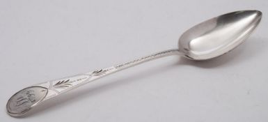 A George III provincial silver Old English pattern table spoon, maker William Welch II, Exeter,