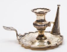 A Victorian silver miniature chamberstick, maker WC, London,