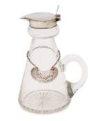 A set of four silver topped Whisky noggins, maker H B Johnson & Co, London,