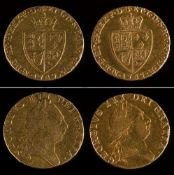 A George III (1760-1820) gold spade guinea: dated 1787,