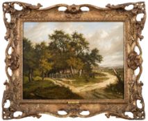Patrick Nasmyth [1787-1831]- Travellers resting on the edge of a wood,
