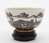 An early 18th century Continental Hausmaler teabowl: painted in the manner of Ignaz Preissler in