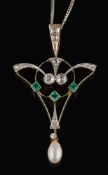 An Edwardian platinum-faced, gold,