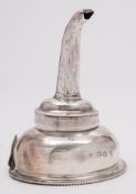 A George III silver wine funnel, maker Walter Brind, London,